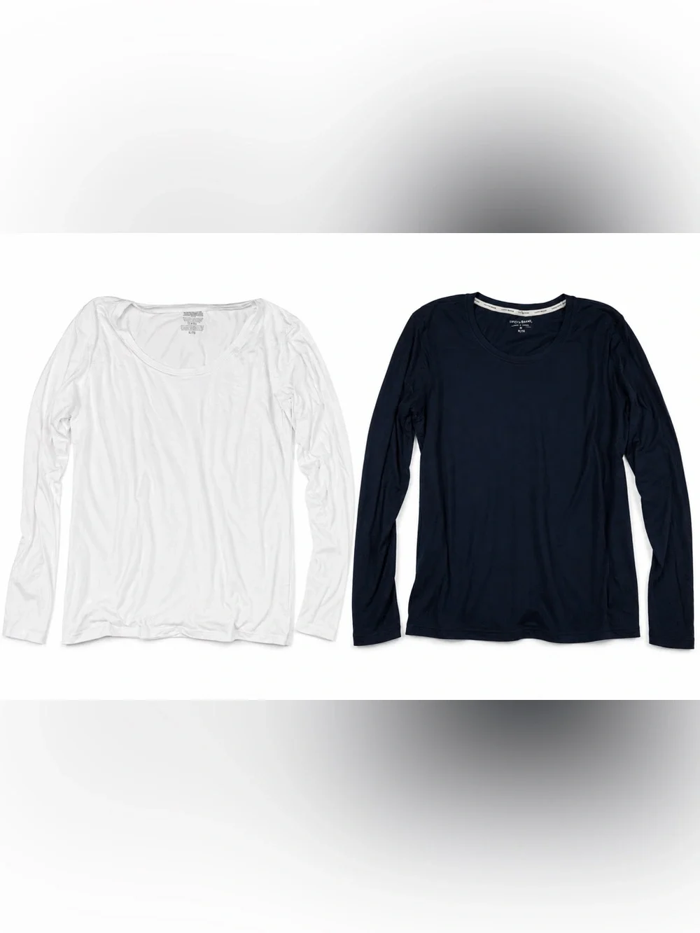 Lucky Brand 2 Long Sleeve Tee - White & Navy - Picture 1 of 3